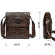 Cумка мужская с тиснением под крокодила Vintage 14698 Коричневая фото