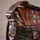 Cумка мужская с тиснением под крокодила Vintage 14698 Коричневая фото