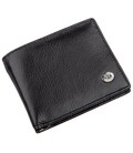 Компактный мужской кошелек с зажимом ST Leather 18837 Черный