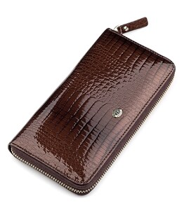 Кошелек женский ST Leather 18398 (S4001A) с ремнем на запястье Коричневый фото