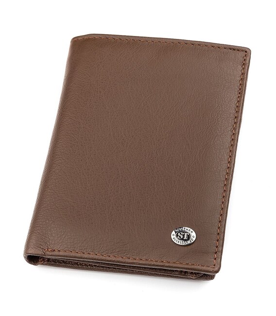 Чоловічий гаманець ST Leather 18348 (ST-2) міцний Коричневий