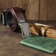 Ремень мужской c матовой вставкой на пряжке Vintage 20278 Коричневый фото