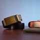 Ремень из натуральной кожи с ретро латунной автоматической пряжкой Vintage 20219 Черный фото