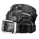 Ремень мужской CROCODILE LEATHER 18008 из натуральной кожи крокодила Черный фото
