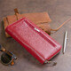 Вертикальный вместительный кошелек из кожи женский ST Leather 19307 Бордовый фото