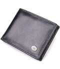 Компактний затиск для грошей із натуральної гладкої шкіри ST Leather 19416 Чорний