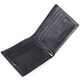 Компактный зажим для денег из натуральной гладкой кожи ST Leather 19416 Черный фото