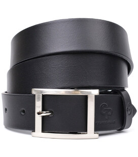 Качественный пояс под брюки для мужчин из натуральной кожи GRANDE PELLE 11689 Черный