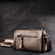 Уникальная сумка для женщин с акцентом посередине из натуральной кожи Vintage 22360 Бежевая фото