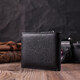 Кошелек среднего размера с оригинальной монетницей из натуральной кожи ST Leather 22458 Черный фото