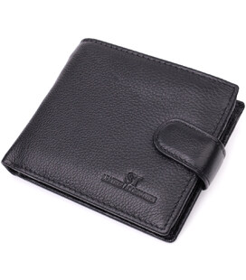 Горизонтальне портмоне для чоловіків із натуральної шкіри ST Leather 22459 Чорний