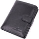 Солидный мужской бумажник вертикального формата из натуральной кожи ST Leather 22462 Черный фото
