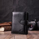 Солидный мужской бумажник вертикального формата из натуральной кожи ST Leather 22462 Черный фото