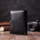Солидный мужской бумажник вертикального формата из натуральной кожи ST Leather 22462 Черный фото