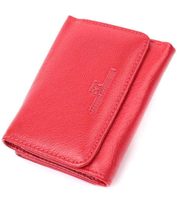 Шкіряний яскравий гаманець для жінок ST Leather 22505 Червоний