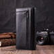 Лаконичный женский кошелек горизонтального формата из натуральной кожи ST Leather 22513 Черный фото