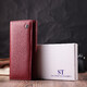 Горизонтальный женский кошелек из натуральной кожи ST Leather 22516 Бордовый фото