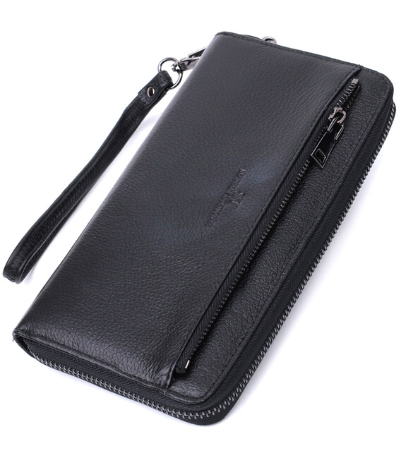 Зручний клатч для чоловіків із натуральної шкіри ST Leather 22681 Чорний