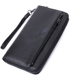 Зручний клатч для чоловіків із натуральної шкіри ST Leather 22681 Чорний