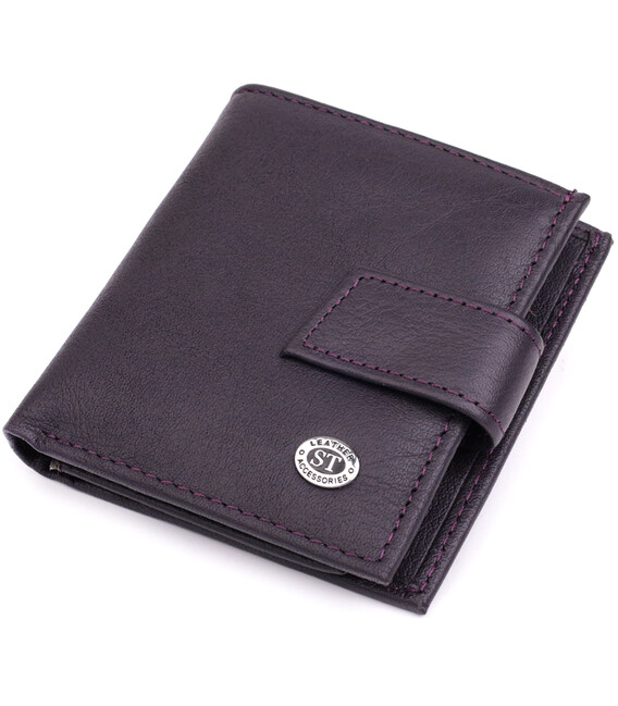 Компактный женский кошелек из натуральной кожи ST Leather 22855 Коричневый фото