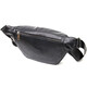 Уникальная мужская сумка через плечо из натуральной кожи SHVIGEL sale_15012 Черная фото