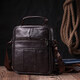 Небольшая сумка на плечо из натуральной кожи Vintage sale_15055 Коричневый фото