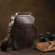 Сумка мужская из плотной кожи 14996 Vintage Коричневая фото