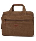 Сумка текстильная для ноутбука Vintage 20183 Коричневая