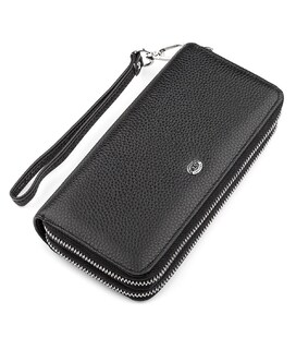Кошелек женский ST Leather 18446 (ST238-2) две молнии Черный фото