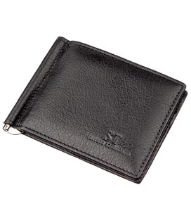Чоловічий затискач для грошей на магніті ST Leather 18945 Чорний