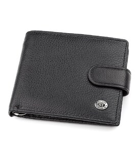 Мужской кошелек ST Leather 18309 (ST113-1) с зажимом для денег Черный фото
