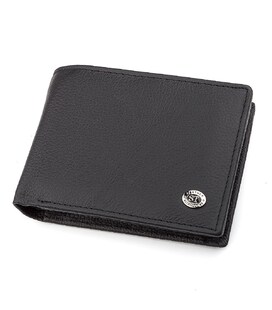 Мужской кошелек ST Leather 18327 (ST108) из натуральной кожи Черный фото