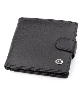 Мужской кошелек ST Leather 18345 (ST153) кожаный Черный фото