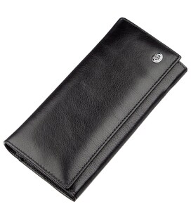 Практичний жіночий гаманець на магнітах ST Leather 18870 Чорний
