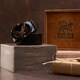 Ремень мужской с пряжкой автомат с силуэтом орла Vintage 20297 Черный фото