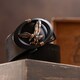 Ремень мужской с пряжкой автомат с силуэтом орла Vintage 20297 Черный фото