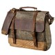 Ретро портфель комбинированный Vintage 20117 Светло-серый фото