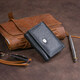 Маленькое портмоне из кожи унисекс ST Leather 19356 Черное фото