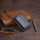 Маленькое портмоне из кожи унисекс ST Leather 19356 Черное фото