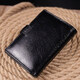 Вертикальный мужской бумажник из натуральной кожи ST Leather 19406 Черный фото