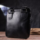 Сумка мужская из гладкой натуральной кожи SHVIGEL 18721 Черная фото