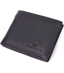 Качественный зажим из натуральной кожи ST Leather 22472 Черный фото