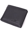 Якісний затиск із натуральної шкіри ST Leather 22472 Чорний