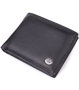 Кошелек-зажим из натуральной кожи ST Leather 22476 Черный фото