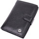 Практичный мужской бумажник с блоком под документы из натуральной кожи ST Leather 22478 Черный фото