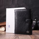 Практичный мужской бумажник с блоком под документы из натуральной кожи ST Leather 22478 Черный фото