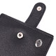 Мужской горизонтальный бумажник среднего размера из натуральной кожи ST Leather 22484 Черный фото