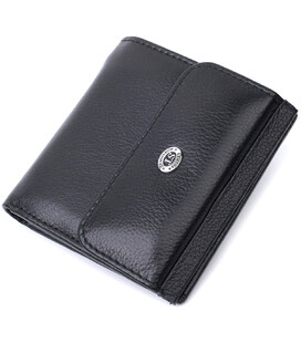 Оригінальне жіноче портмоне з натуральної шкіри ST Leather 22724 Чорний
