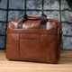 Мужской деловой портфель из натуральной кожи Vintage 23038 Коричневый фото