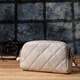 Модная женская сумка прошитая ромбами из натуральной кожи Vintage 22931 Белый фото